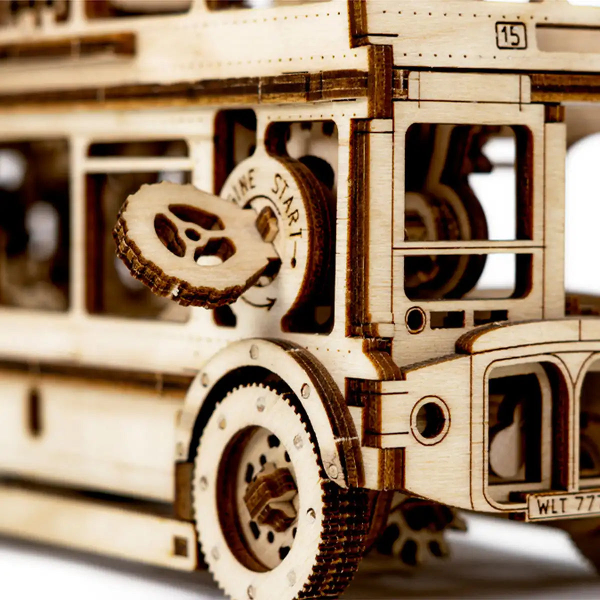 Wooden City London Bus 3D Wooden Bus Puzzle – WR303