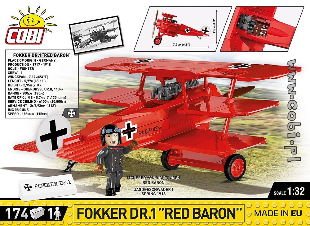 Cobi Fokker Dr.1 Red Baron COBI-2986