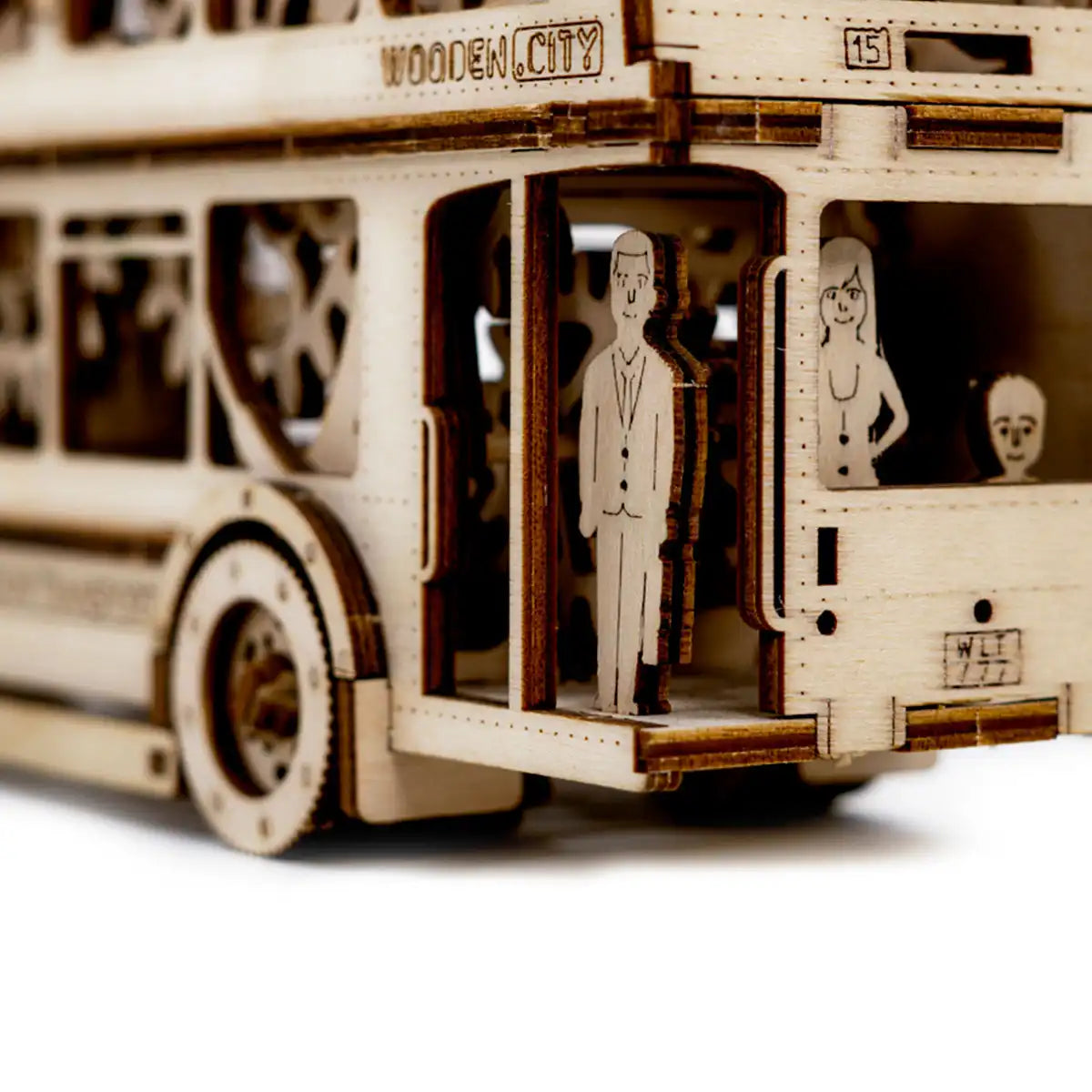 Wooden City London Bus 3D Wooden Bus Puzzle – WR303