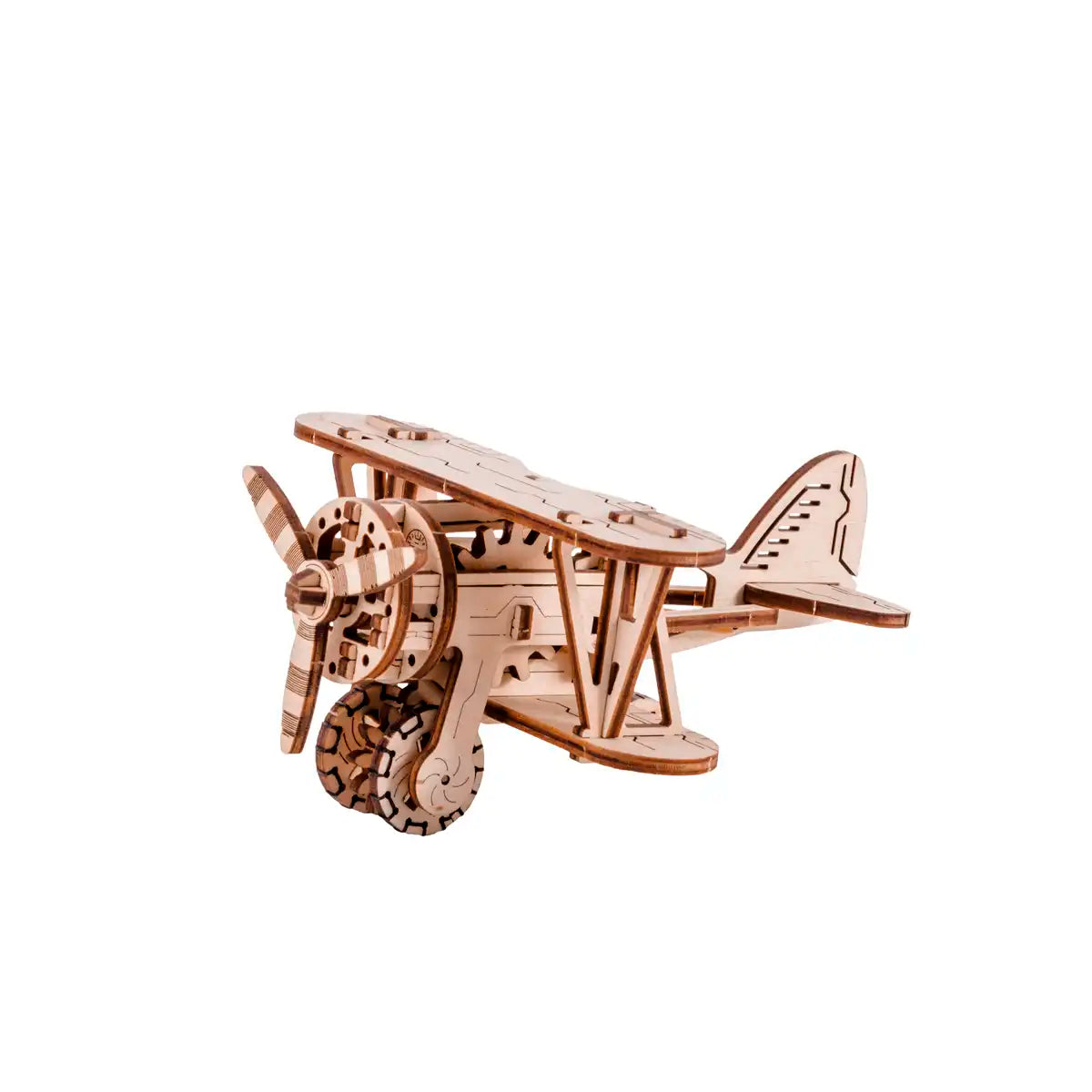 Wooden City Biplane 3D Wooden Plane Puzzle – WR304