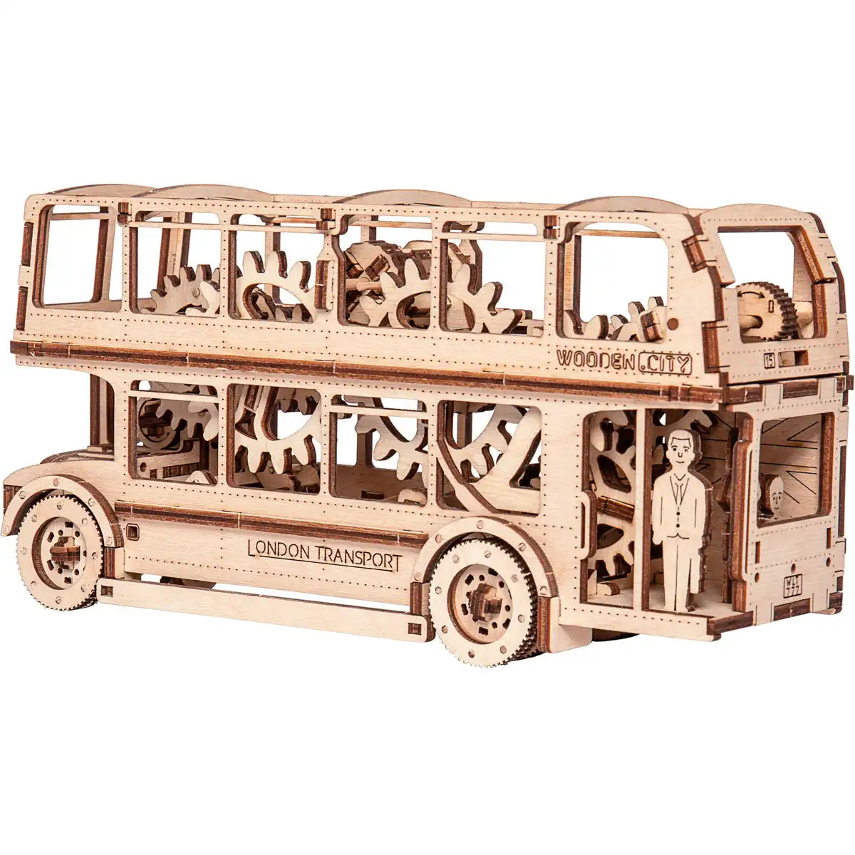 Wooden City London Bus 3D Wooden Bus Puzzle – WR303