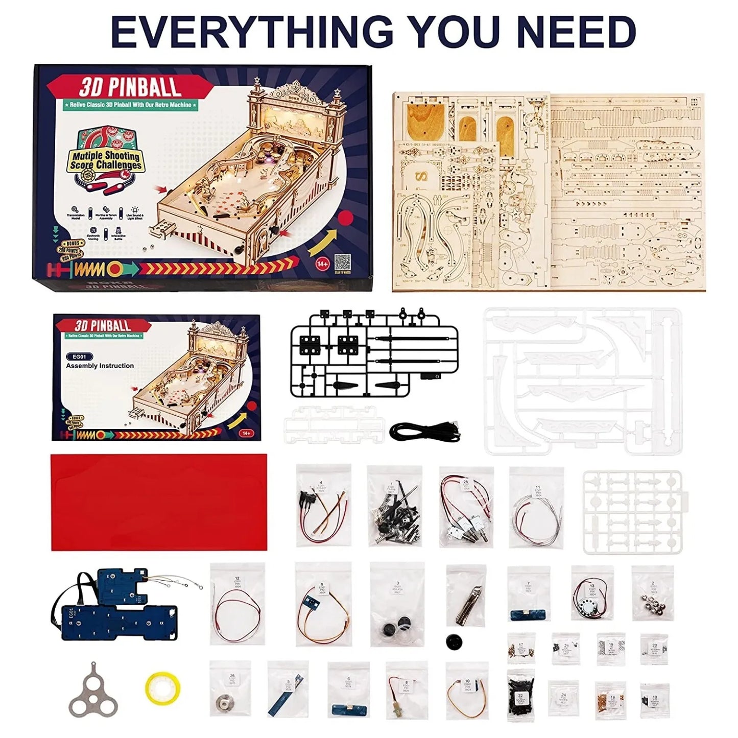 ROKR 3D Pinball Machine EG01