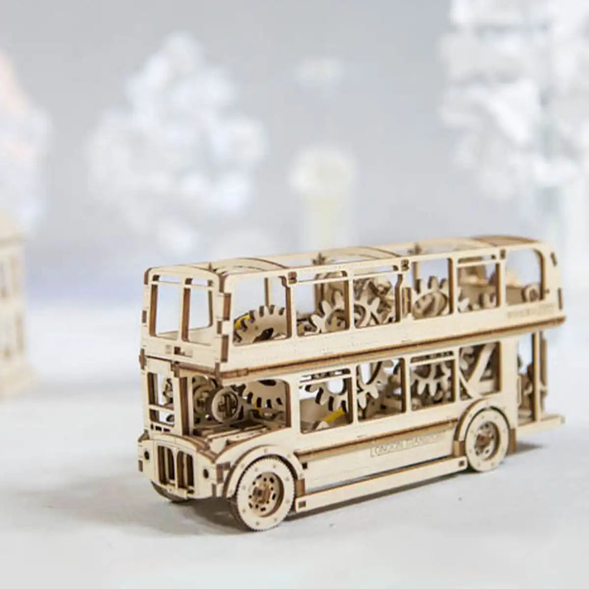 Wooden City London Bus 3D Wooden Bus Puzzle – WR303