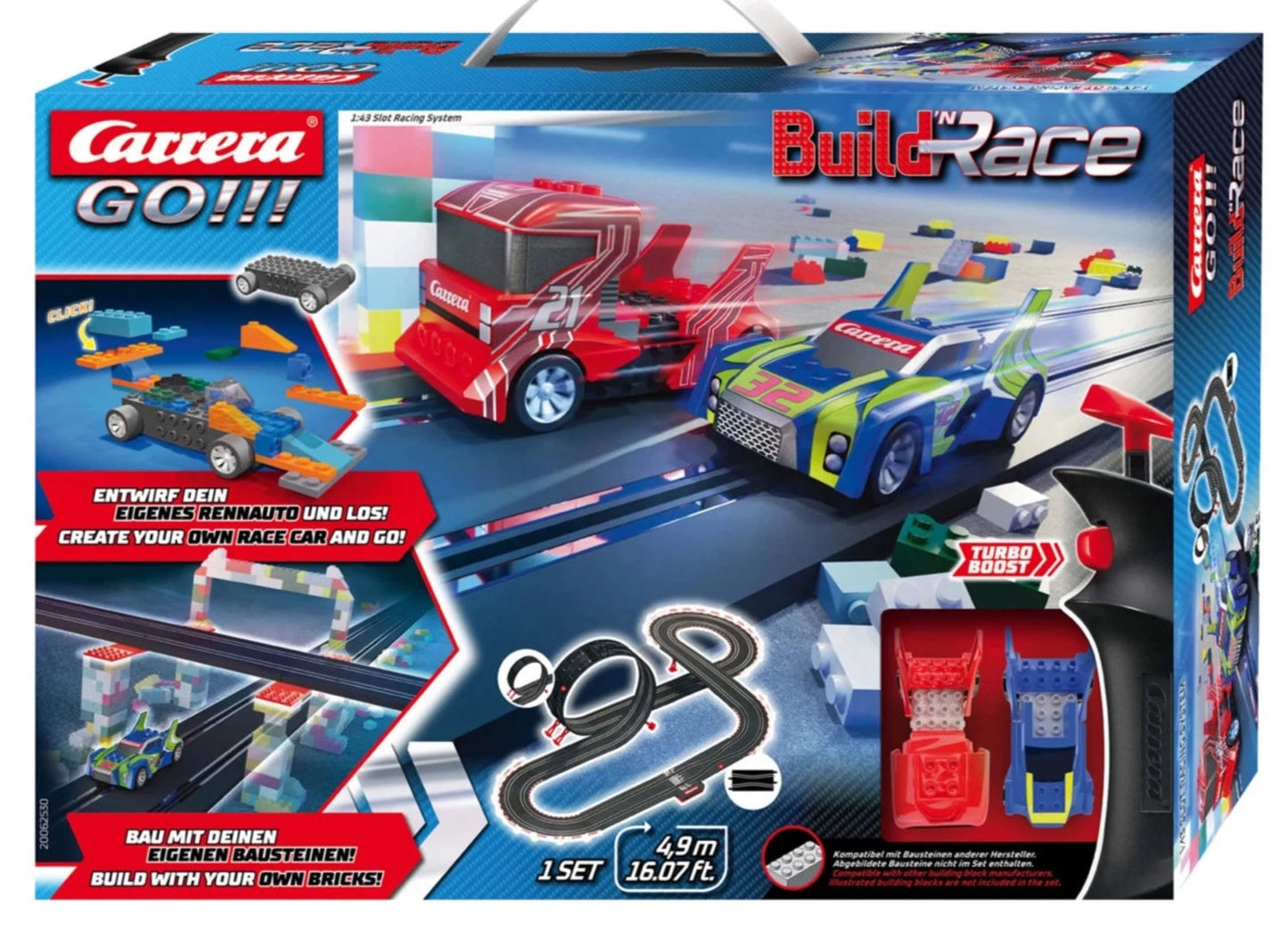 Carrera Go !!! Build 'n Race - Racing Set 4.9m