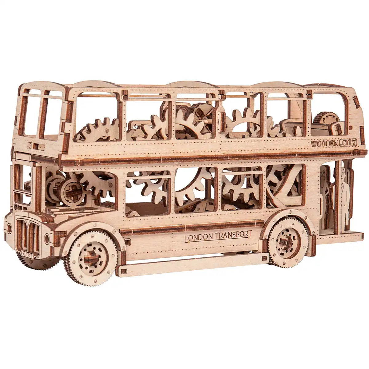 Wooden City London Bus 3D Wooden Bus Puzzle – WR303