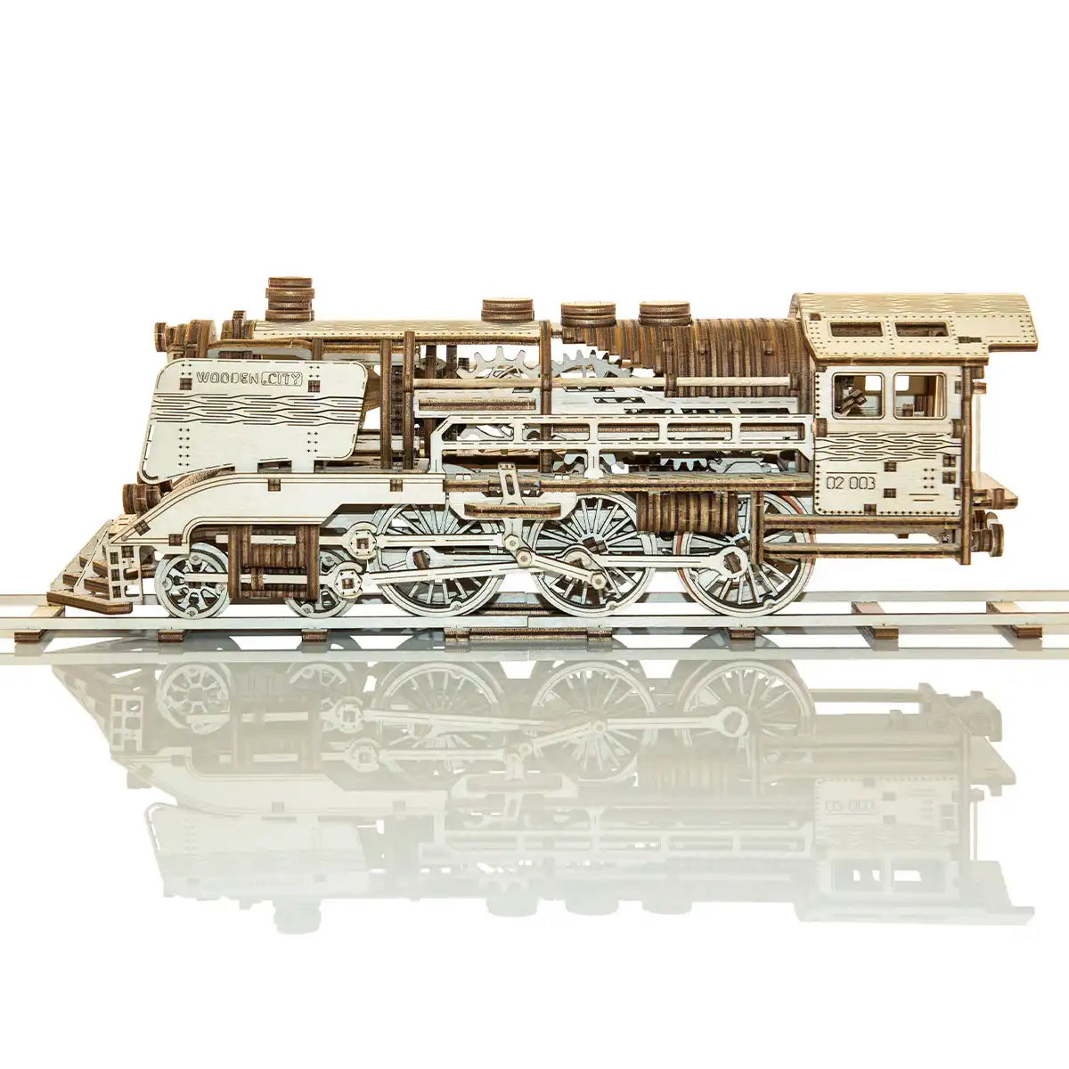 Wooden City Wooden Express With Rails 3D Wooden Train Puzzle – WR321