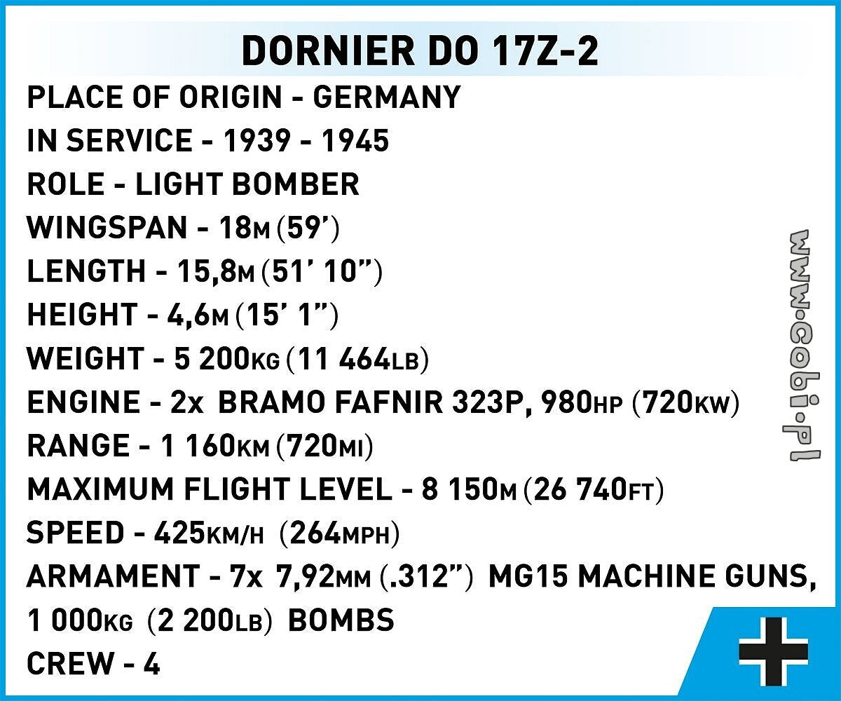 Cobi Dornier Do 17Z-2 COBI-5754