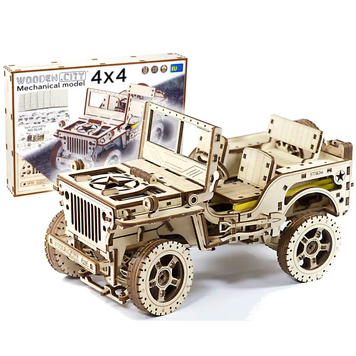 Wooden City Car 4x4 3D Wooden Car Puzzle – WR309