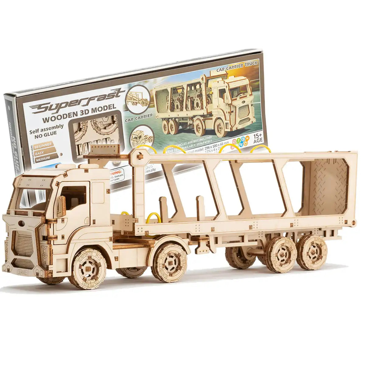 Wooden City Car Carrier Truck MB016 3D Wooden Puzzle – MB016