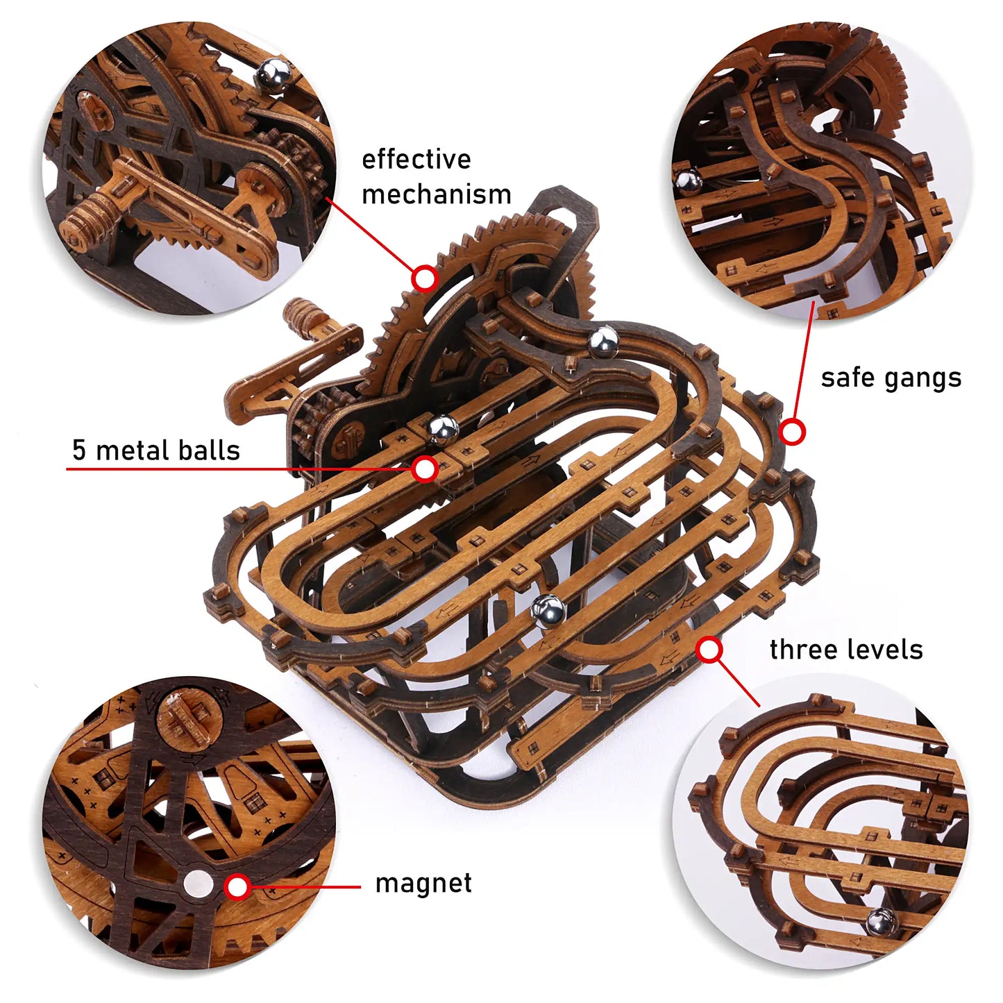 Wooden City Marble Run Mini 3D Wooden Model Kit - WR356
