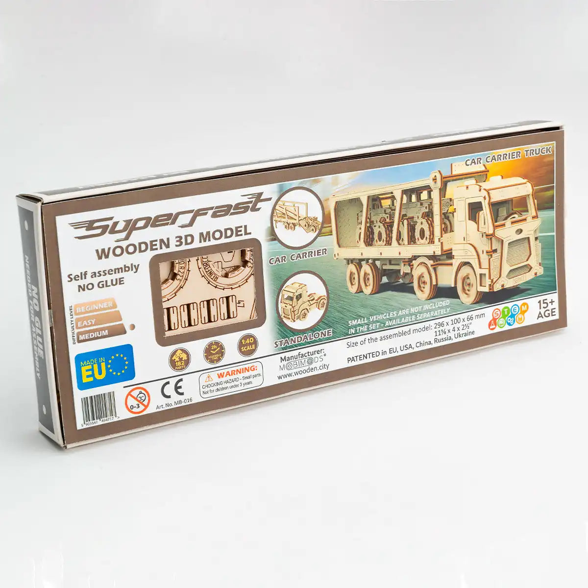 Wooden City Car Carrier Truck MB016 3D Wooden Puzzle – MB016
