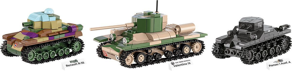 COBI-2740 Renault R35 - Valentine IX - Panzer I