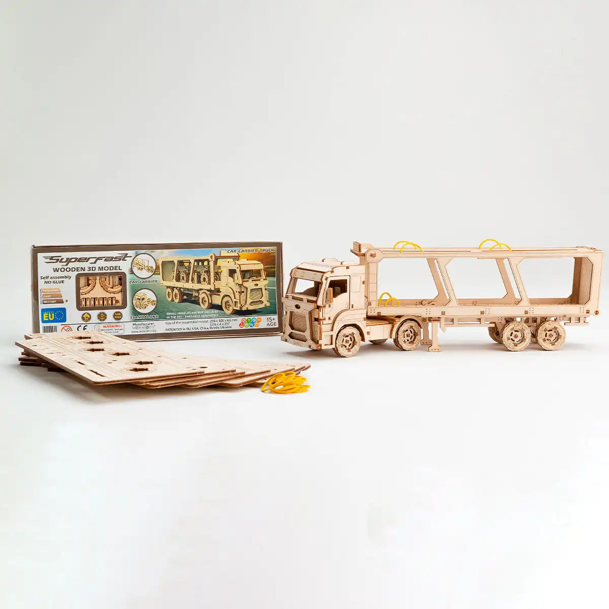 Wooden City Car Carrier Truck MB016 3D Wooden Puzzle – MB016