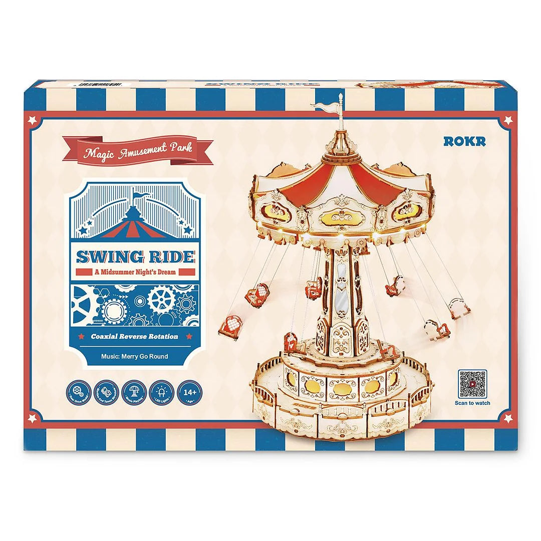 ROKR Swing Ride Music Box 3D Wooden Puzzle EA02
