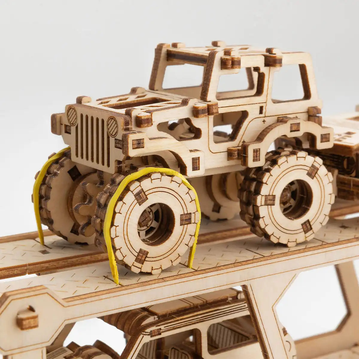 Wooden City Car Carrier Truck MB016 3D Wooden Puzzle – MB016