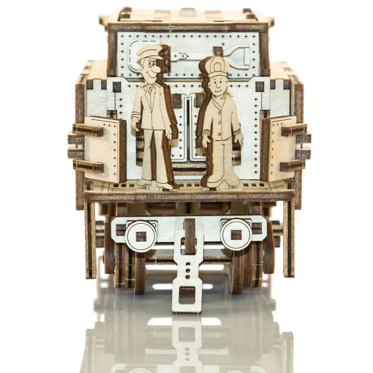Wooden City Wooden Express + Tender with Rails 3D Wooden Train Puzzle – WR323