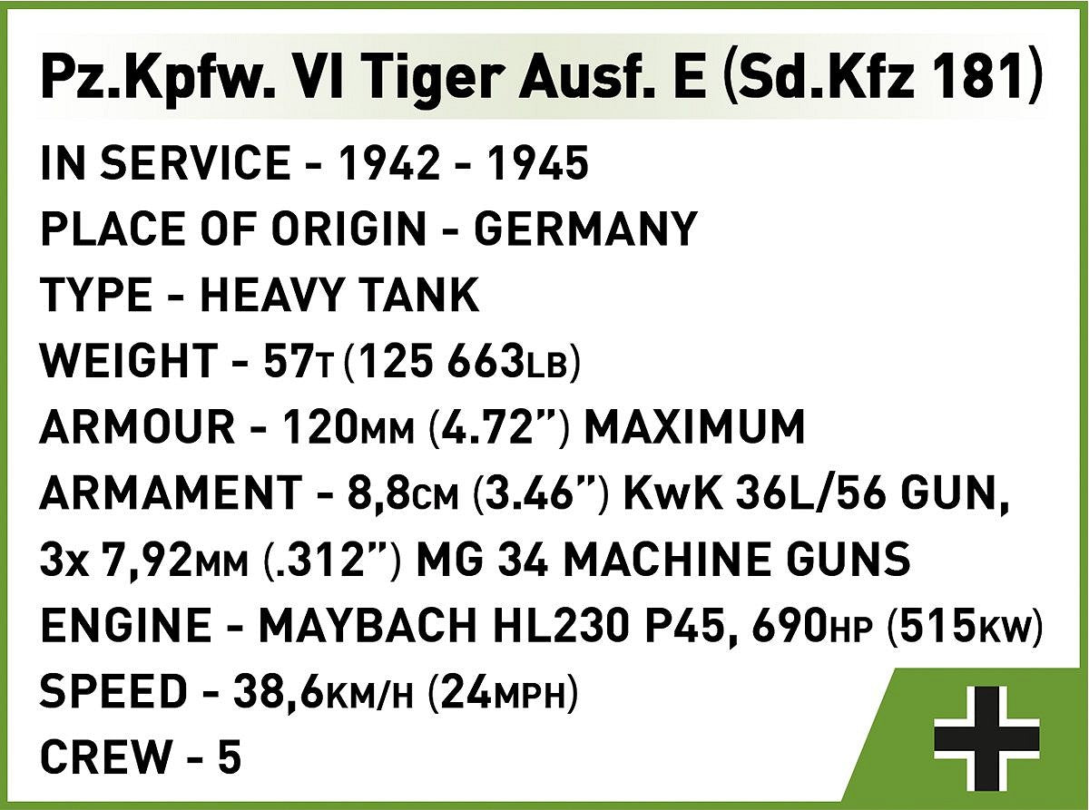COBI-3124 Pz.Kpfw. VI Tiger Ausf. E