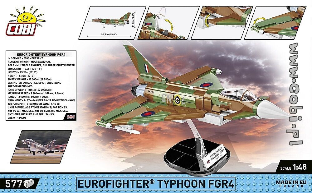 COBI-5843 Eurofighter Typhoon FGR4 "GiNA"