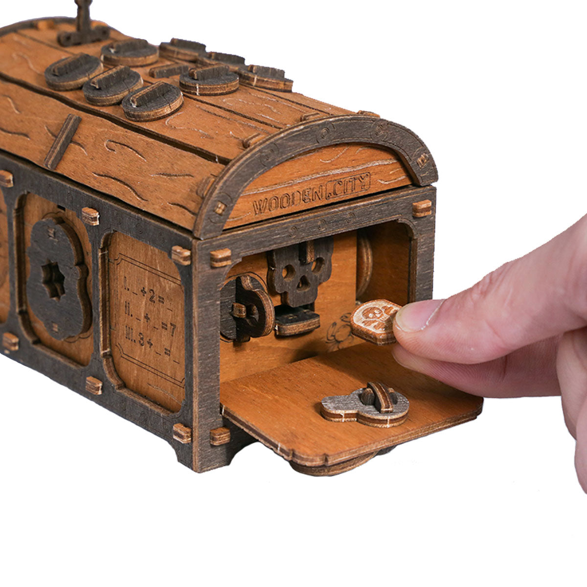 Wooden City Escape room Treasure Chest 3D Wooden Box Puzzle – WR355