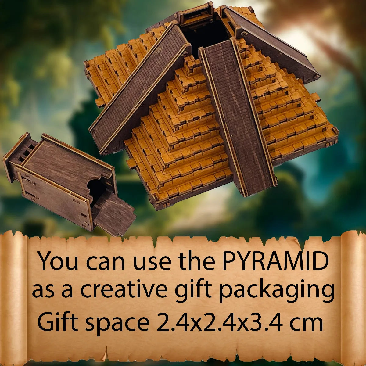 Wooden City Maya Pyramid 3D Wooden Puzzle – Escape room – WR357