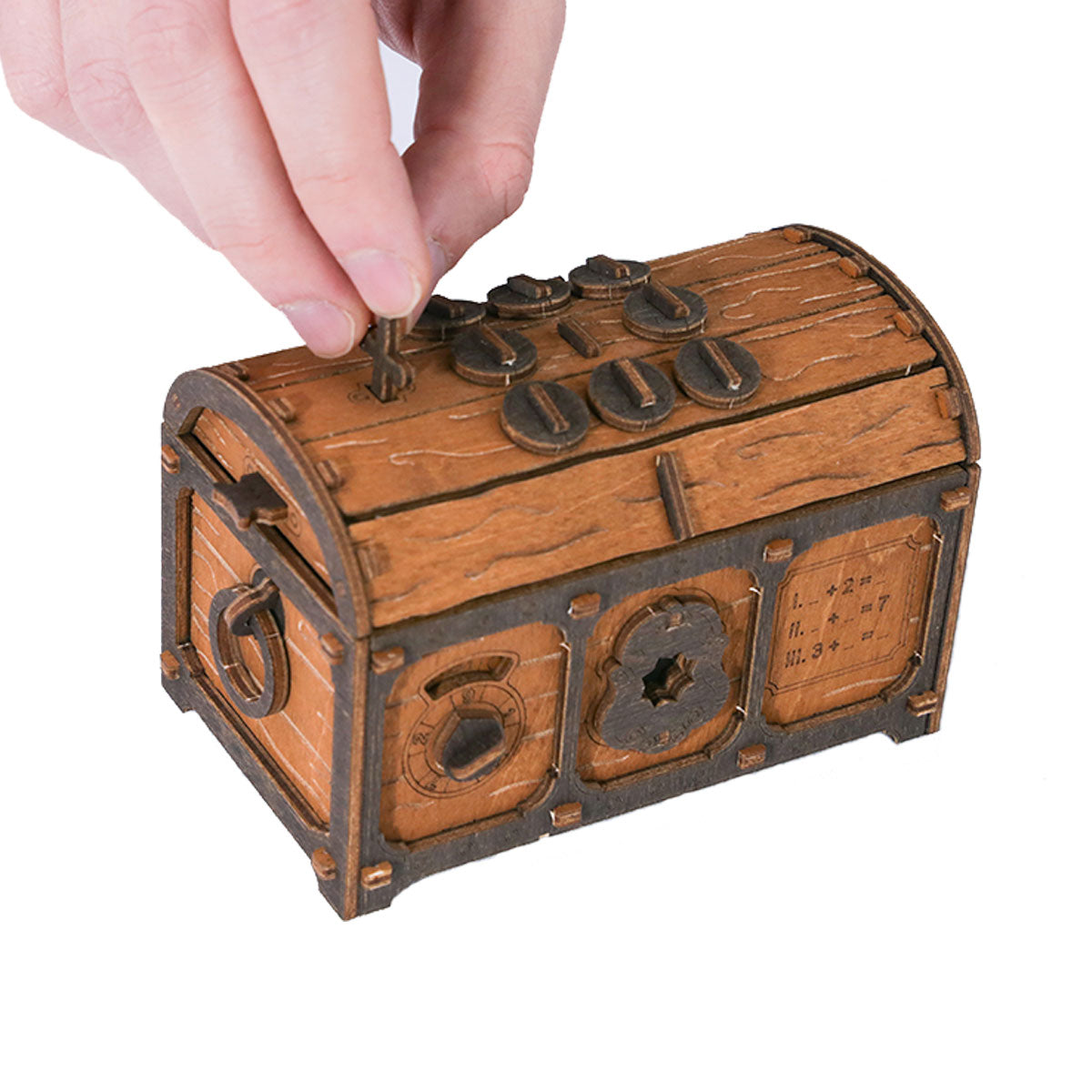 Wooden City Escape room Treasure Chest 3D Wooden Box Puzzle – WR355