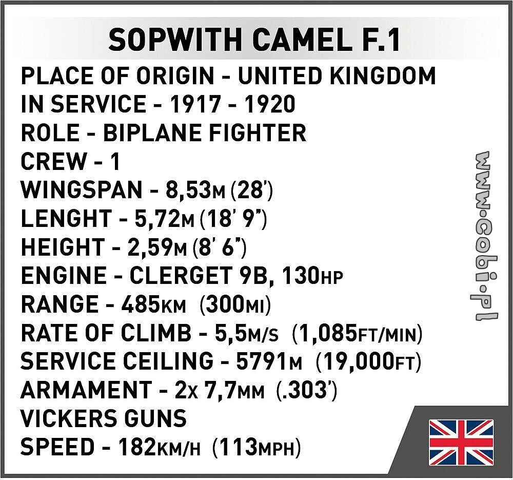 Cobi Sopwith Camel F.1 COBI-2987