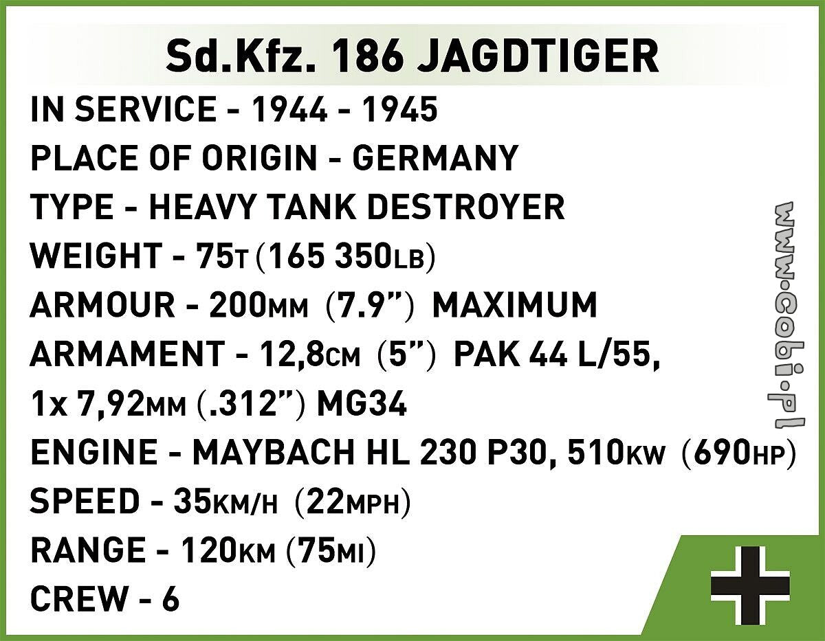 Cobi Sd.Kfz. 186 - Jagdtiger COBI-2580