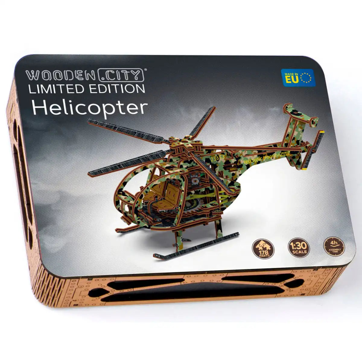 Wooden City Helicopter Limited Edition 3D Wooden Puzzle – LE011