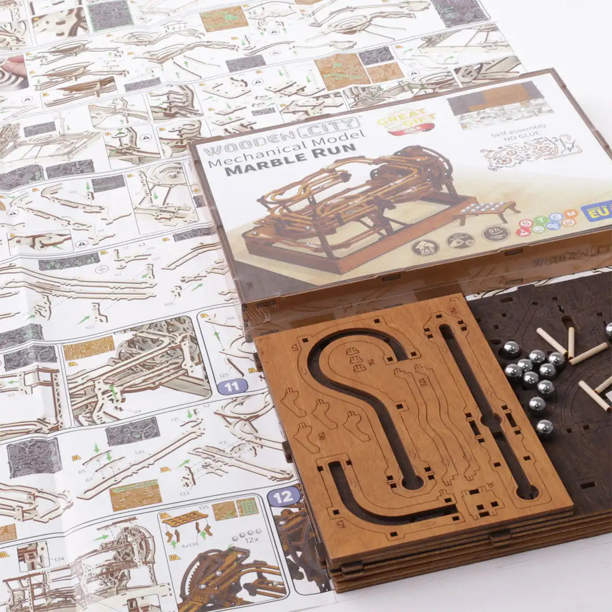 Wooden City Marble Run 3D Wooden Model Kit - WR353