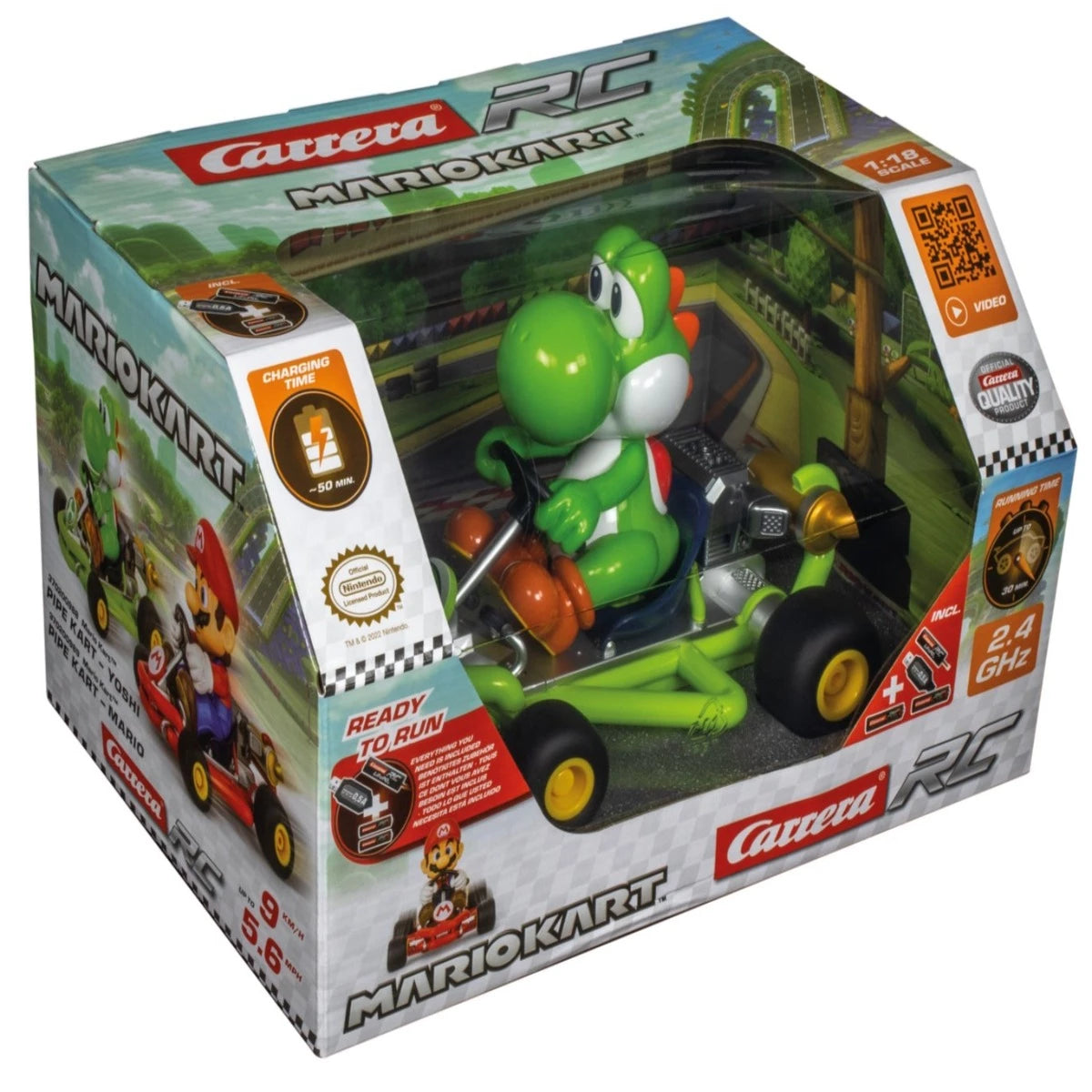 Carrera RC Mario Kart™ Pipe Kart - Yoshi RC Car