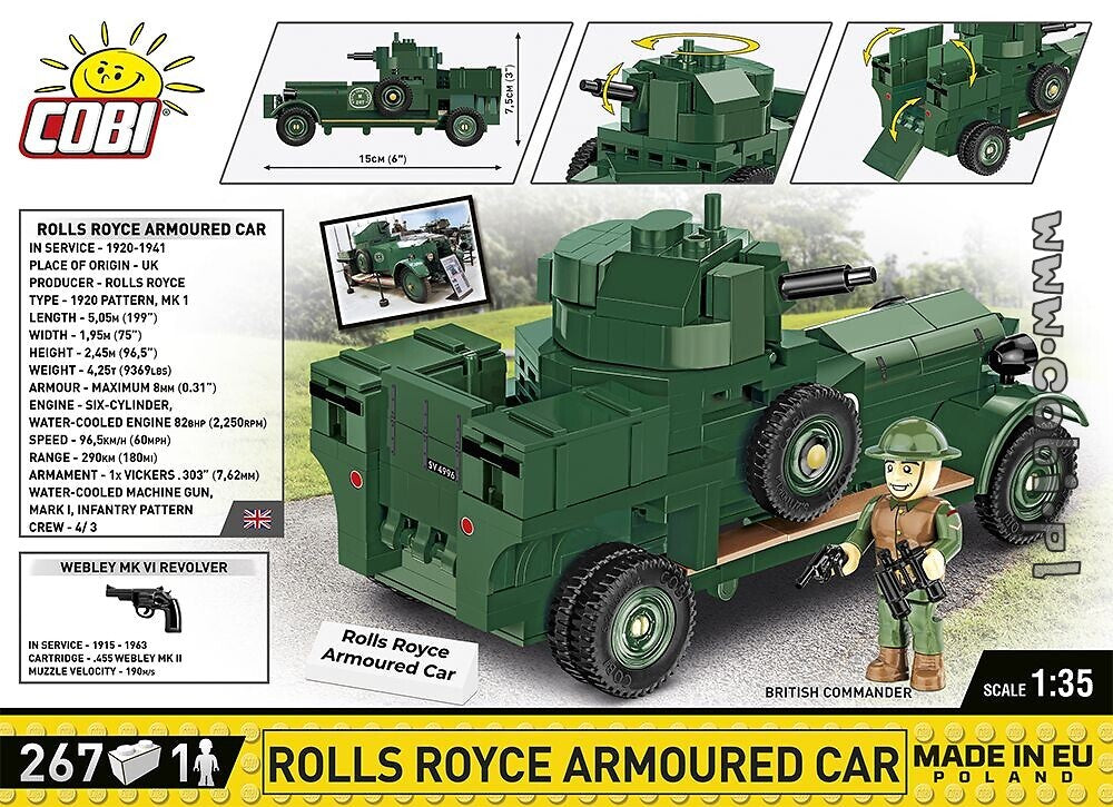 COBI-2988 Rolls-Royce Armoured Car 1920 Pattern Mk I