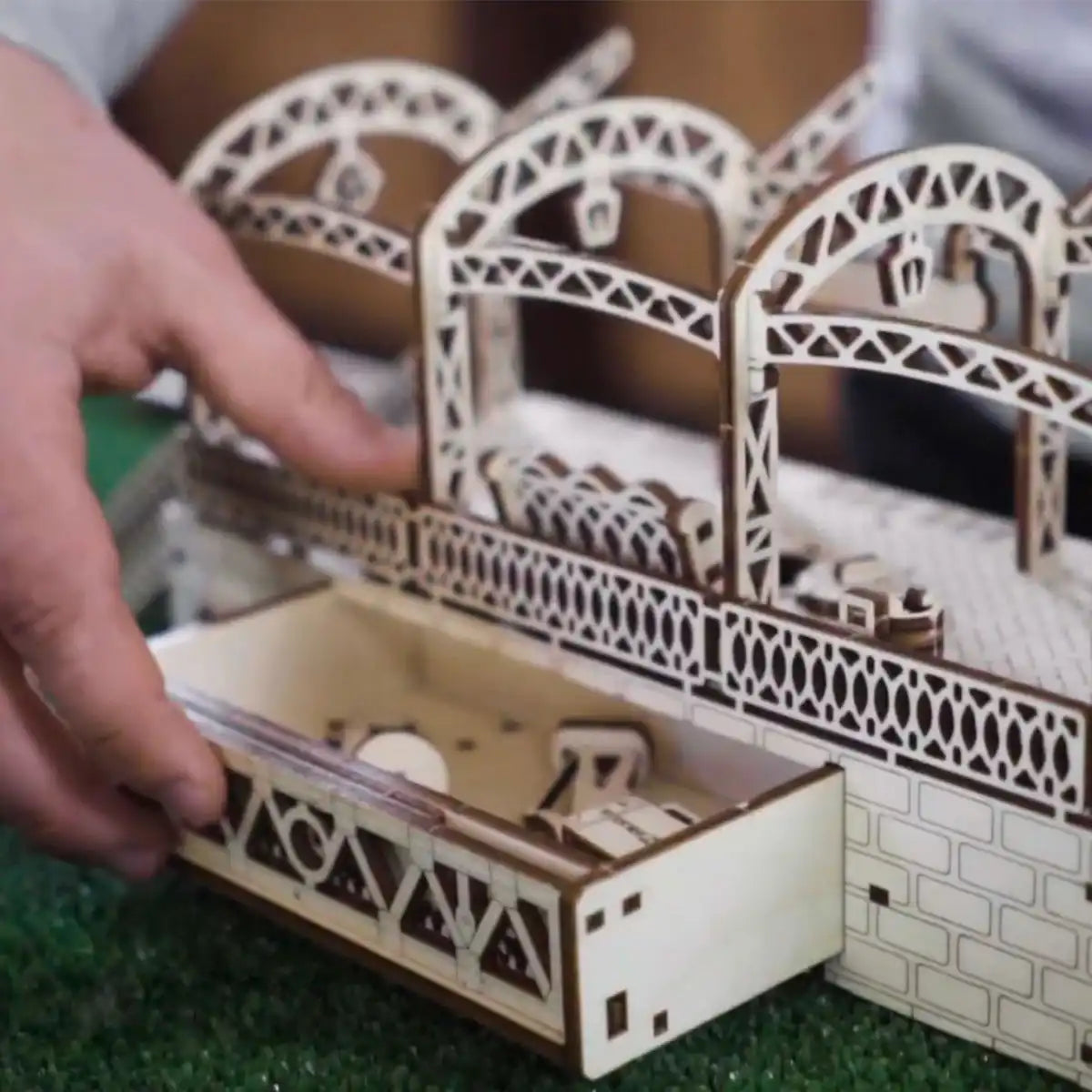 Wooden City Railway Station 3D Wooden Train Puzzle – WR325