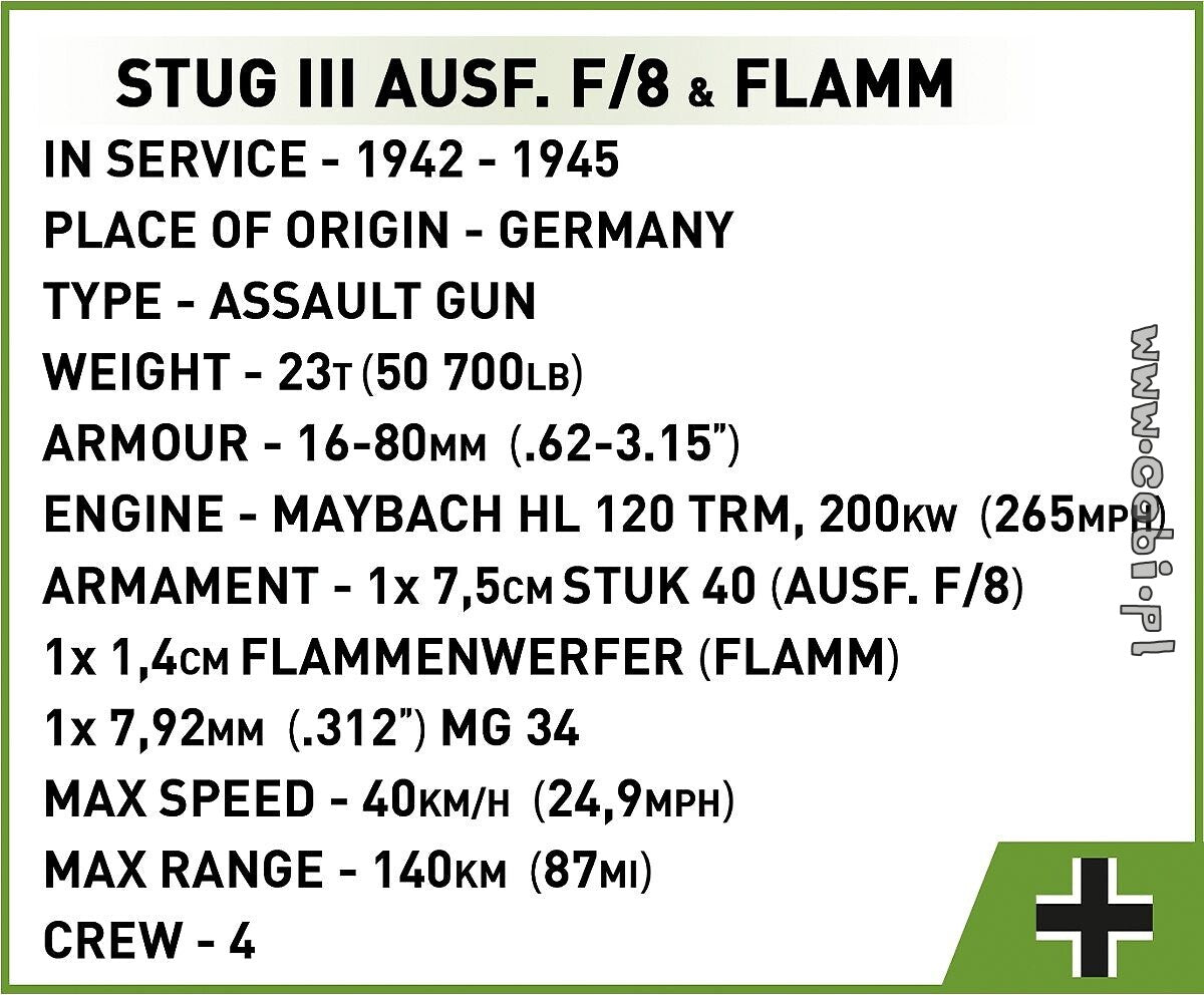 COBI-2286 StuG III Ausf.F/8 & Flammpanzer