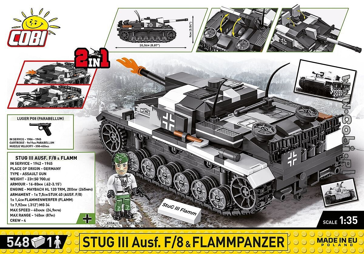 COBI-2286 StuG III Ausf.F/8 & Flammpanzer