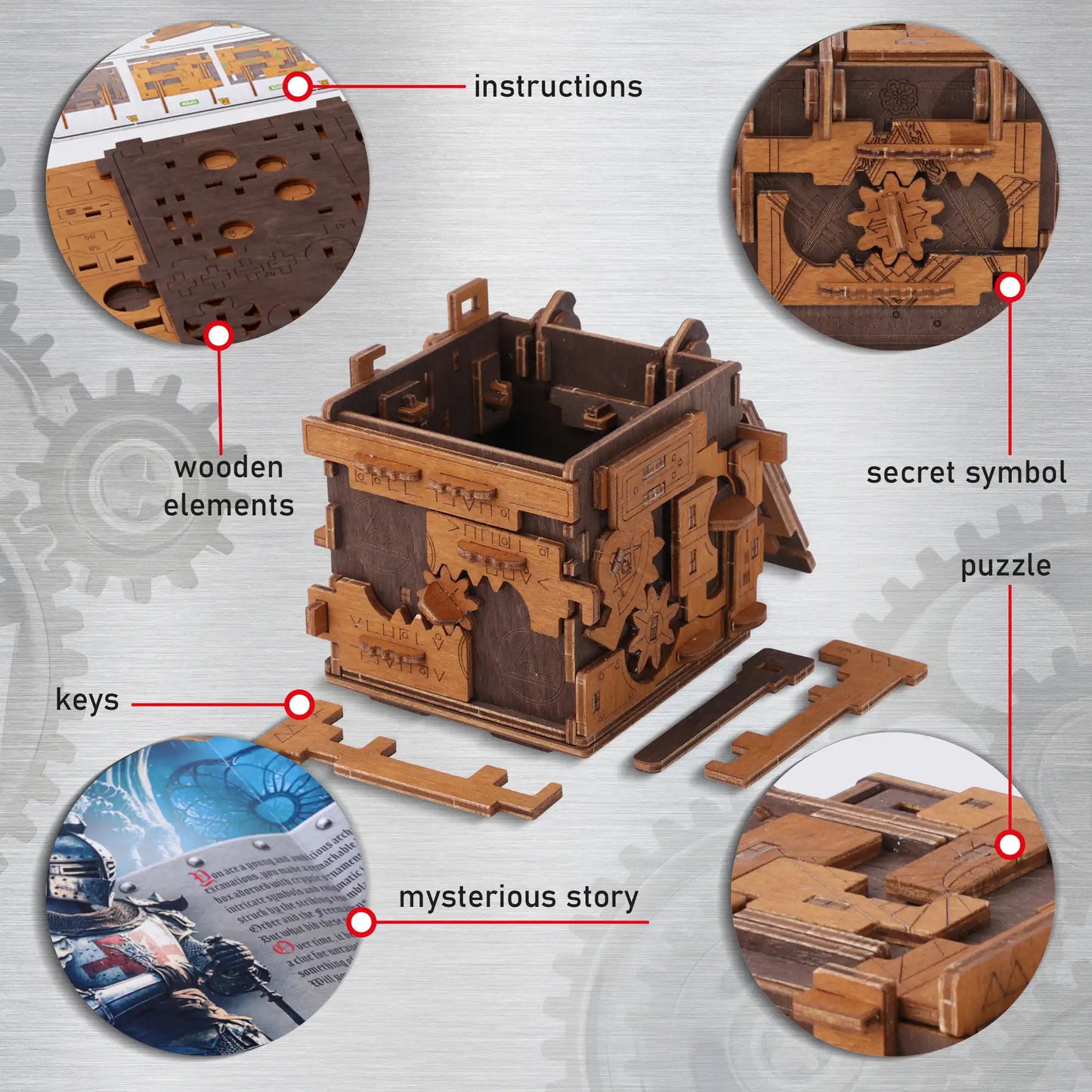 Wooden City Escape Room Puzzle Box 3D Wooden Box Puzzle – WR354