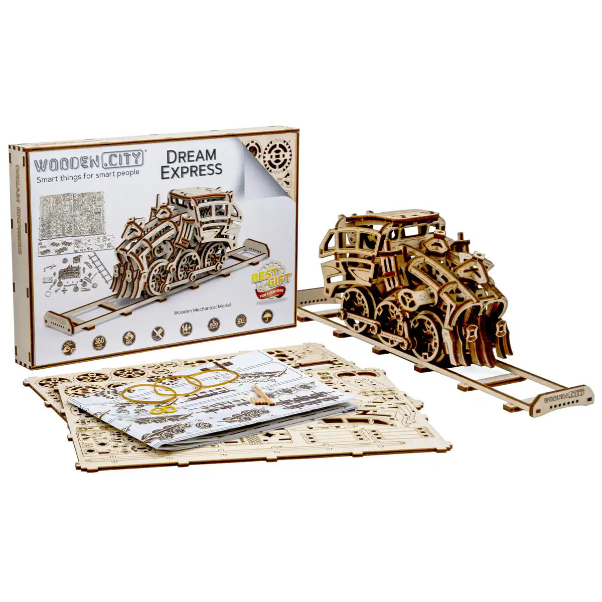 Wooden City Dream Express 3D Wooden Train Puzzle – WR338