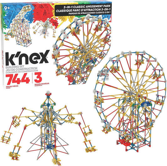 K’NEX Thrill Rides 3-in-1 Classic Amusement Park Building Set 17035