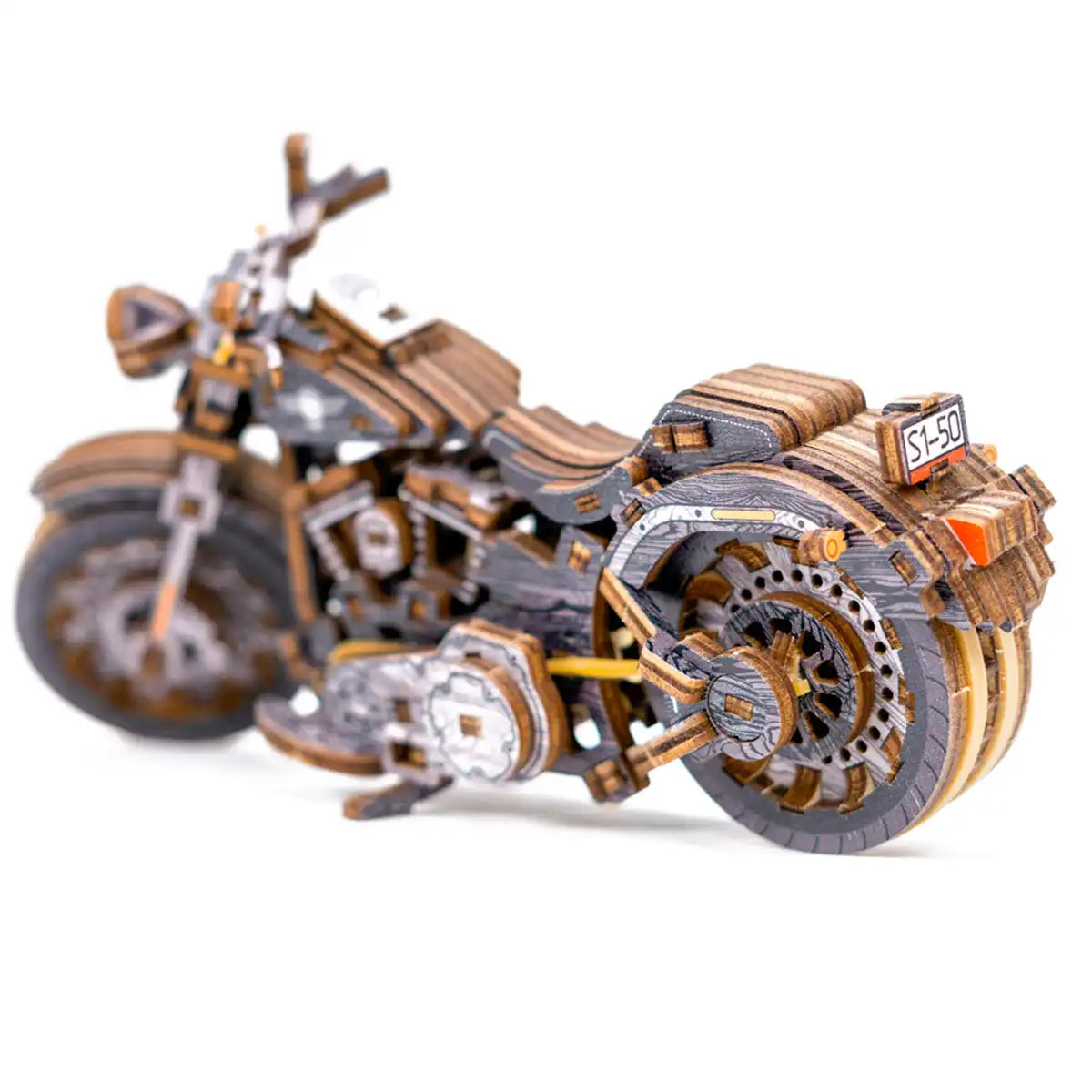 Wooden City Cruiser V-Twin Limited Edition 3D Wooden Motorbike Puzzle – LE002
