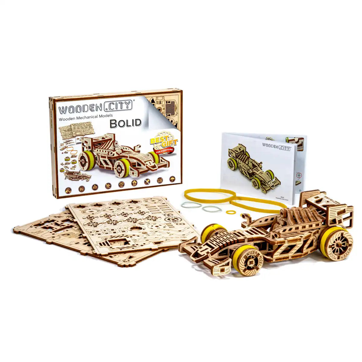 Wooden City Bolid 3D Wooden Car Puzzle – WR326