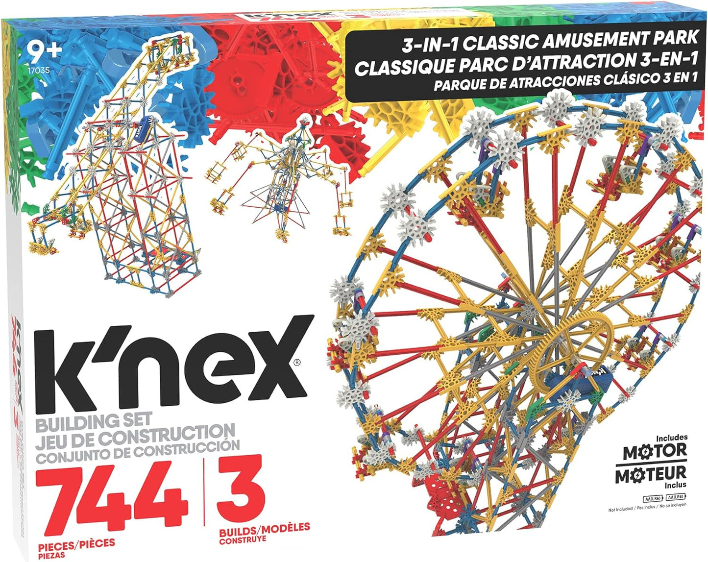 K’NEX Thrill Rides 3-in-1 Classic Amusement Park Building Set 17035