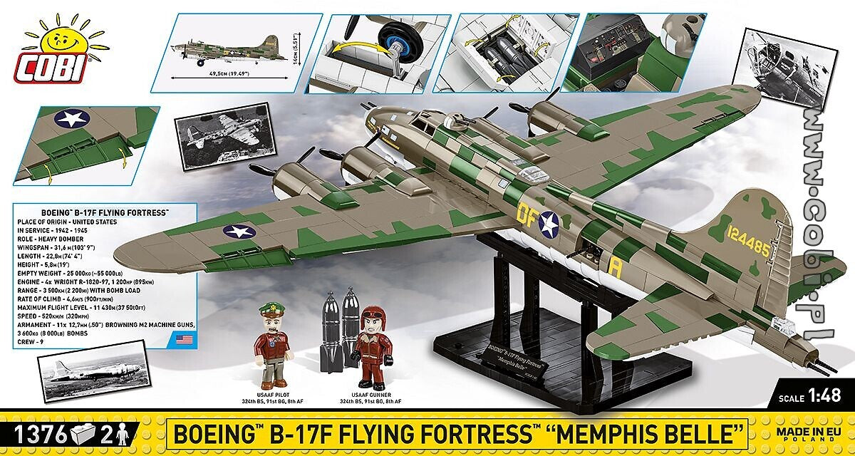 Cobi Boeing B-17F Flying Fortress "Memphis Belle" - Executive Edition COBI-5749