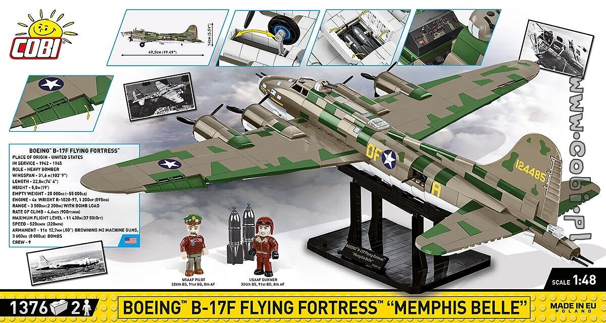 COBI-5749 Boeing B-17F Flying Fortress "Memphis Belle" - Executive Edition