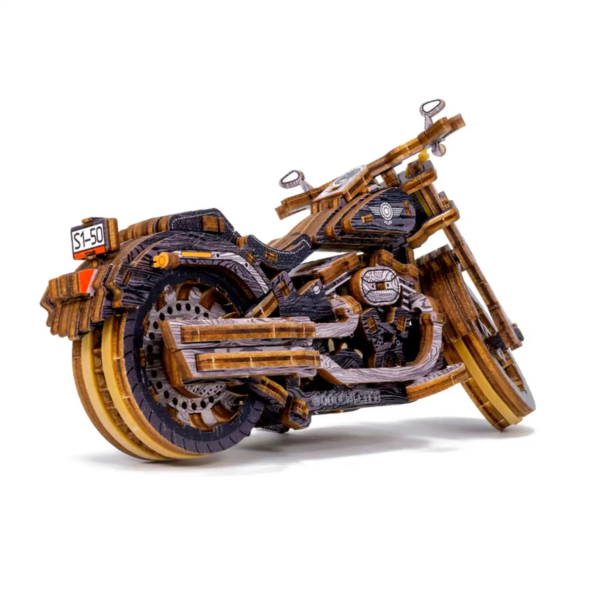 Wooden City Cruiser V-Twin Limited Edition 3D Wooden Motorbike Puzzle – LE002