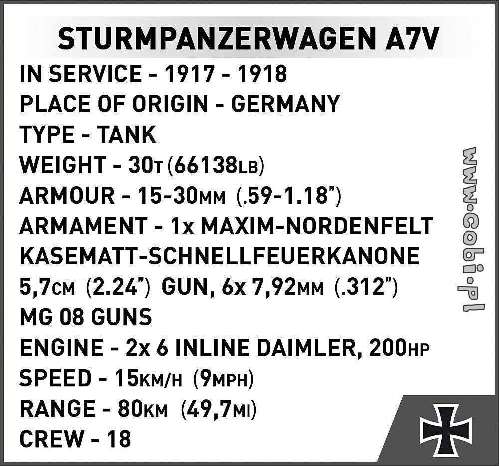 Cobi Sturmpanzerwagen A7V COBI-2989