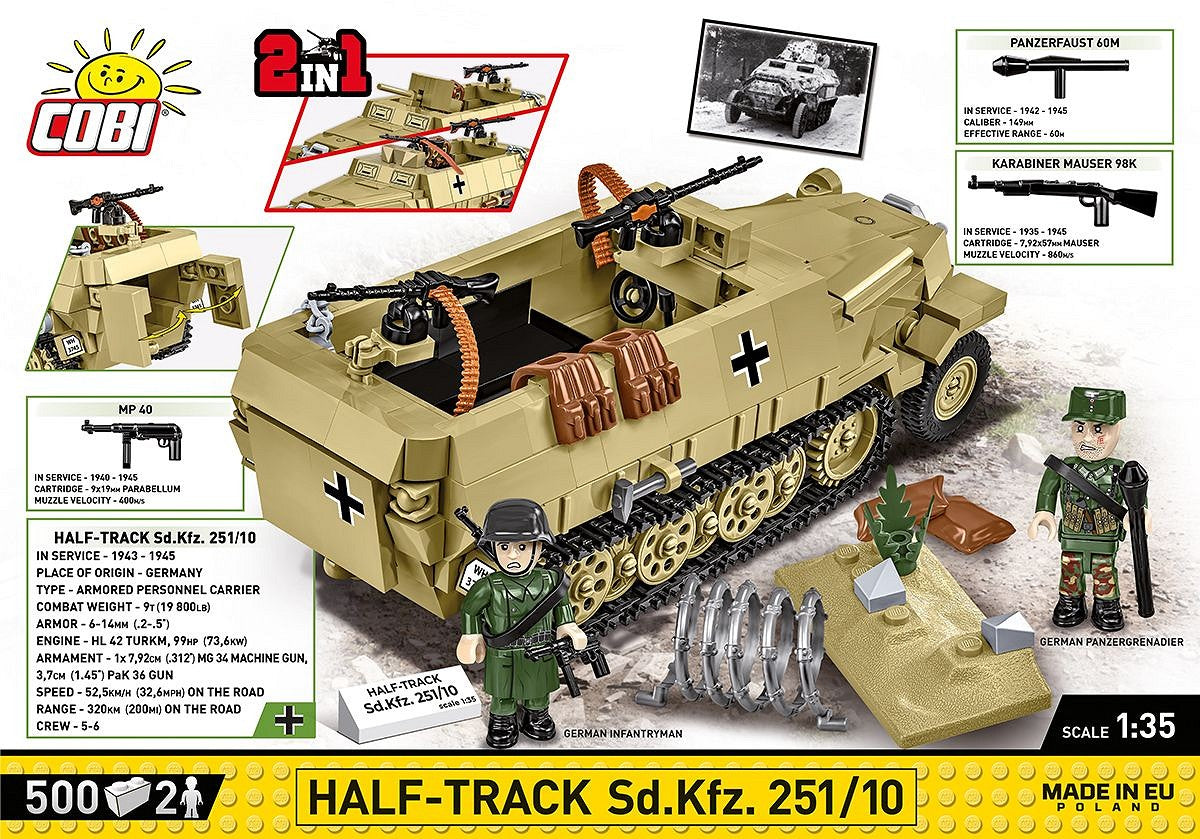 COBI-3130 Half-Track Sd.Kfz. 251/10