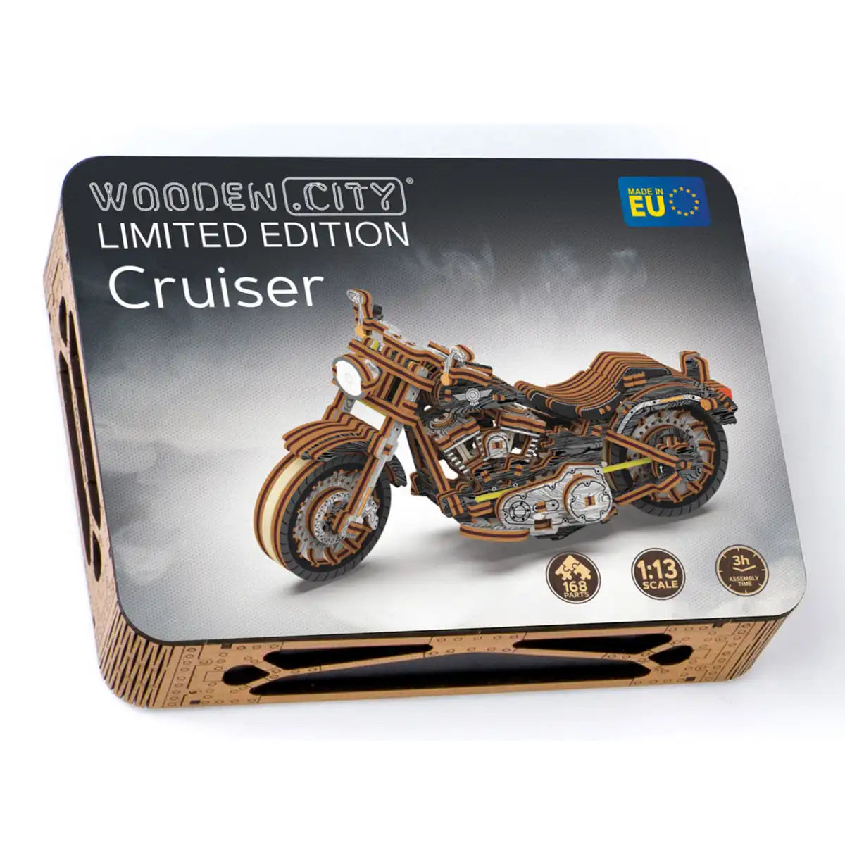 Wooden City Cruiser V-Twin Limited Edition 3D Wooden Motorbike Puzzle – LE002