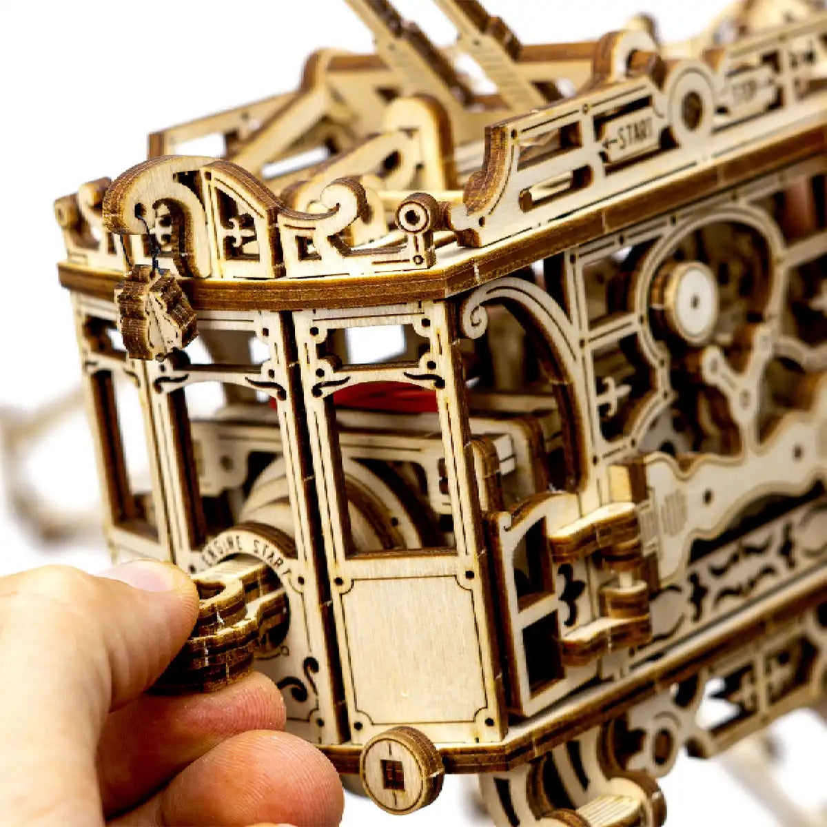 Wooden City : City Tram with Rails 3D Wooden Train Puzzle – WR320