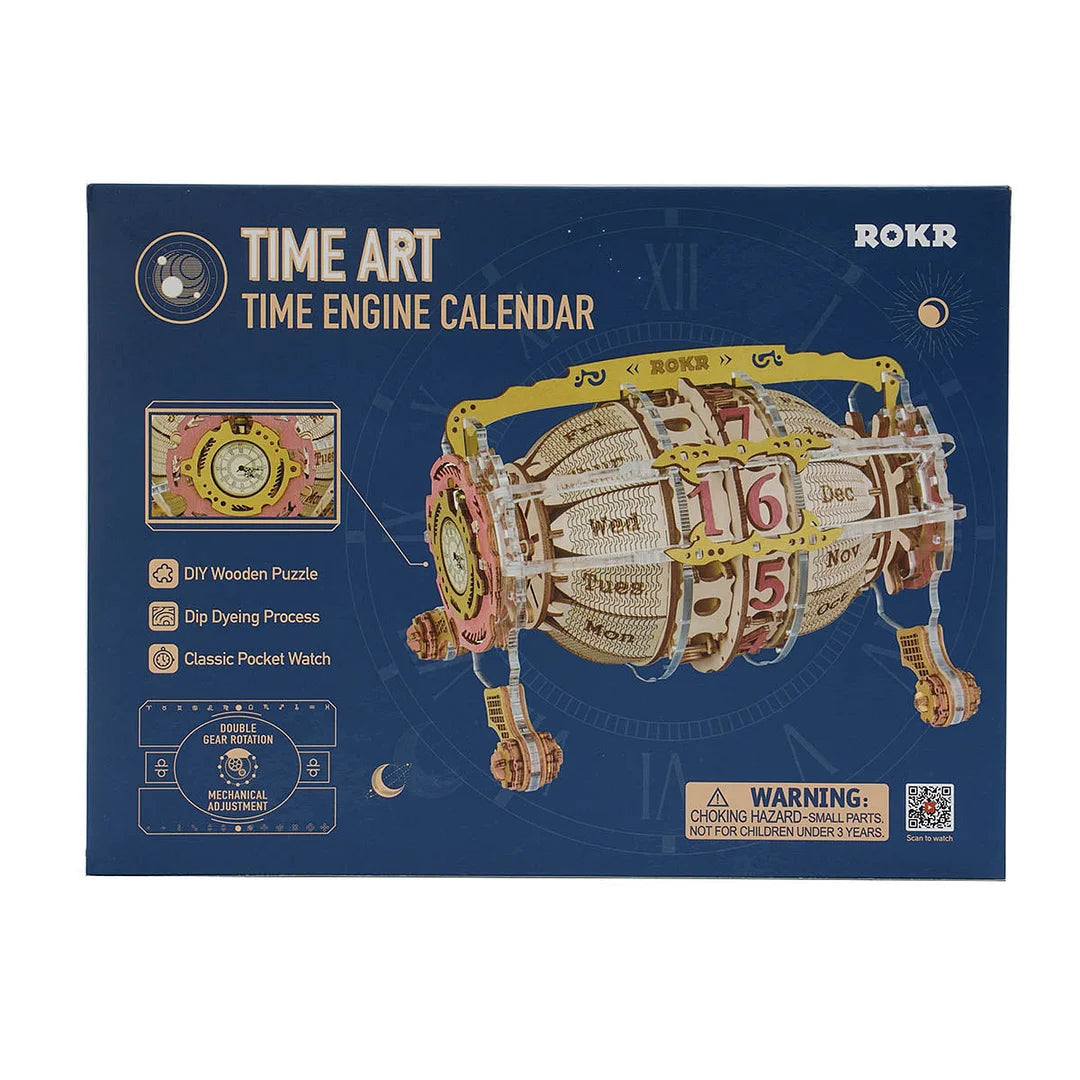 ROKR Time Engine DIY Desk Calendar 3D Wooden Puzzle LC801