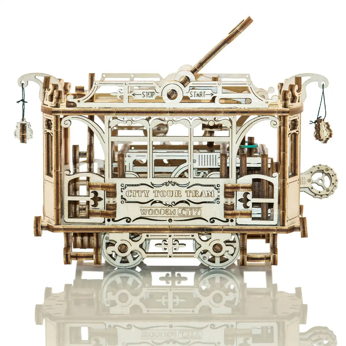 Wooden City : City Tram with Rails 3D Wooden Train Puzzle – WR320