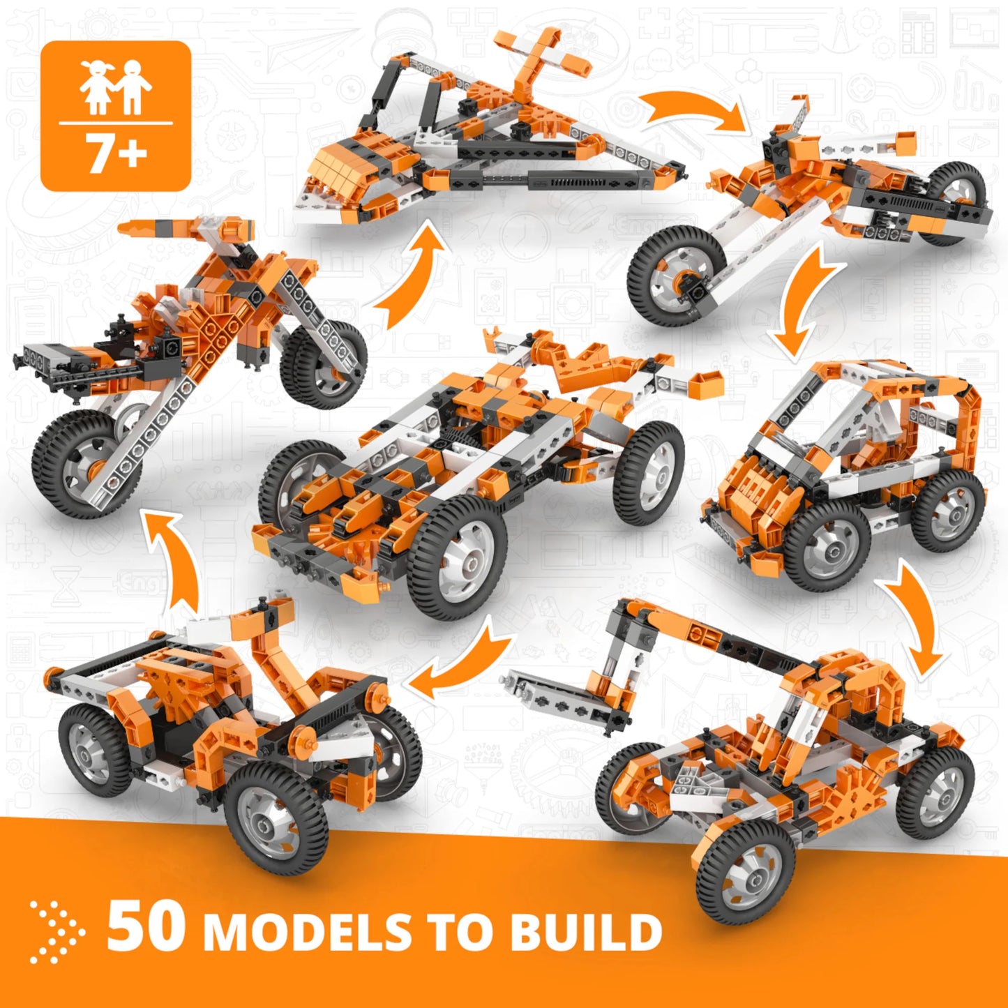 Engino ENG-5030 Inventor 50 in 1 Models Motorized Set